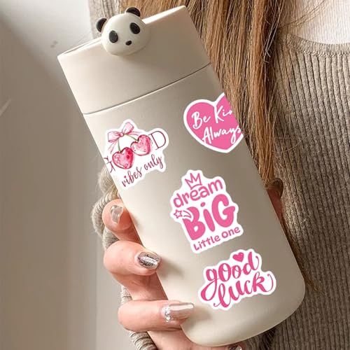 50PCS Pink Positive Affirmation Stickers, Inspirational Qoute Stickers - style: Pink
