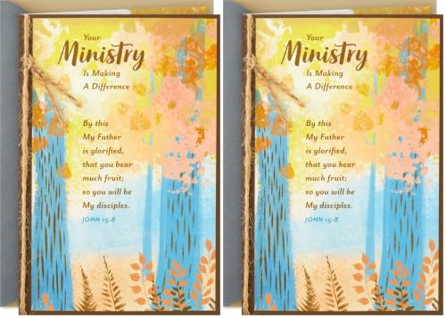 Hallmark DaySpring Thank You Card for Minister (Making a Difference) (Pack of 2) - size: 11 (Pack of 2)
