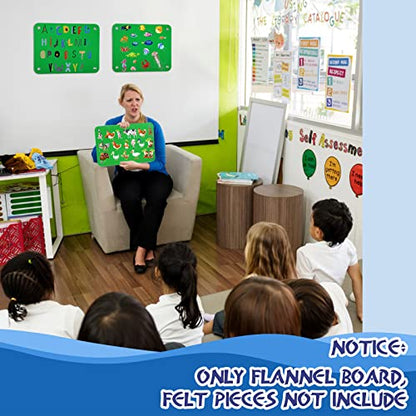 Yunsailing 4 Pcs Felt Story Board Stories for Kids Classroom, Green - color: Green
