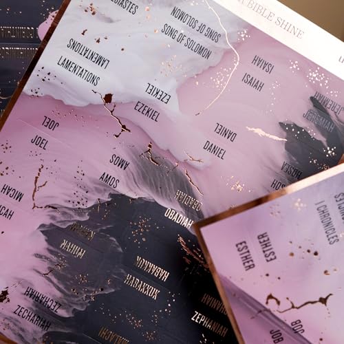 UPAFEXXI-Bible Tabs for Women and Men, 3D Gold Foil Embossed Lettering - color: Pink5