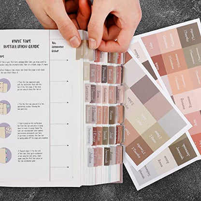 Earth Tone Bible tabs,Polyvinyl Chloride (PVC), Large Print Laminated tabs for Women and Men, Easy to Read, Apply, Journaling Tabs