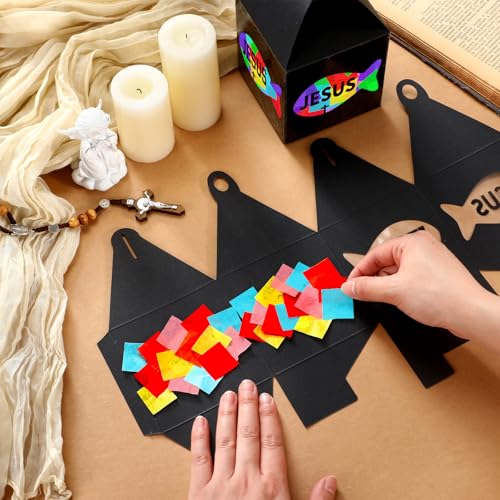 VIHOSE 16 Sets Christian Jesus Fish Lantern Craft, Religious Craft - style: Religious Jesus