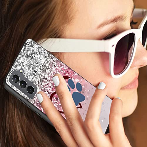 for Samsung S23 Case, Ultra-Thin Drop-Proof Soft and Smooth Liquid Silicone Phone Case, Suitable for Samsung Galaxy S23 Case 6.1 inch, Bling Footprint - color: HTT-H1-S23 021