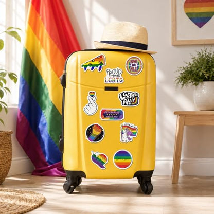 BEATRI LGBT Pride Stickers 50Pcs Vinyl Waterproof Rainbow Decor - color: Lgbt Pride Stickers