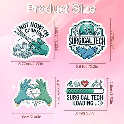 100 Pcs Surgical Tech Stickers Surgical Technologist Gifts - style: Surgical Tech