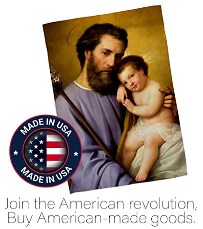 St. Joseph And Infant Jesus Flag Religious Tapestry Faith Hope Grace Religion House Wall Poster ReligionHome Decor Easter Decoration Garden Banner Small Holy Week Grave Yard Sign Christian Gifts Made In USA