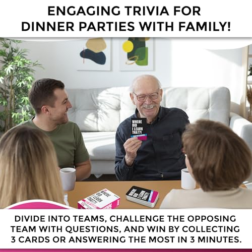 Trivia Card Games for Adults — Family Board Games for Teens and Adults - color: 3. Science