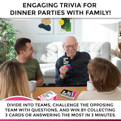 Trivia Card Games for Adults — Family Board Games for Teens and Adults - color: 3. Science