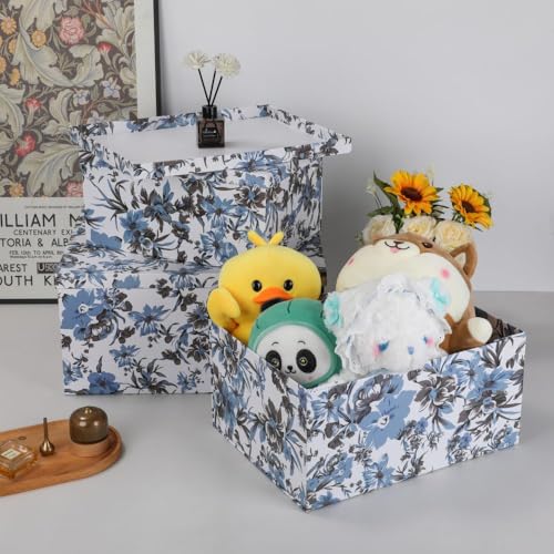 3 Pack Decorative Storage Boxes Large Keepsake Boxes Large Gift Box Decorative Box with Lids for Home Decor Memory Box for Keepsakes（3 Size） - color: Pack of 3