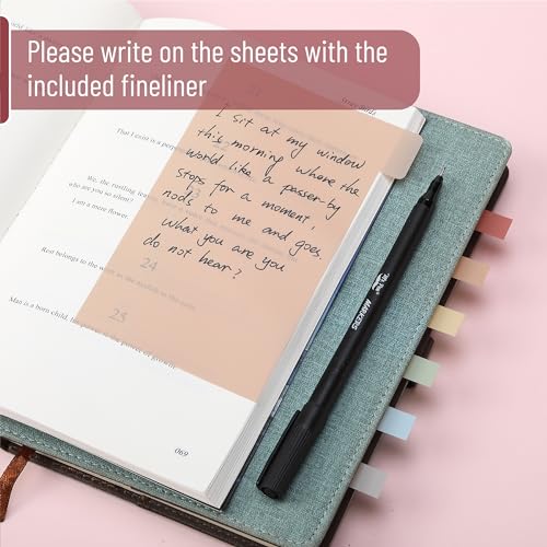 Mr. Pen- Transparent Sticky Notes Set, 410 Pack - color: Morandi, size: 1 Set