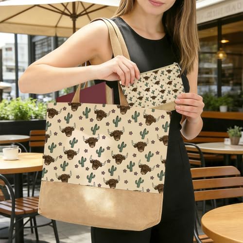 FriendsTote Bag, Funny gift Friend Tote bag, Best friend Makeup Bag, for Women Men Best Friends Birthday Gift - color: Highlandcattle 0155