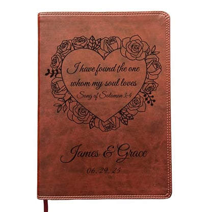 SacredBound Personalized ESV Super Giant Print Bible – Burgundy TruTone Faux Leather | Custom Name Engraved | English Standard Version with 17-Point Font & Full-Color Maps (Song of Solomon)