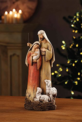 CB Gift Holy Family with Lambs Figurine, 12" - color: Holy Family With Lambs
