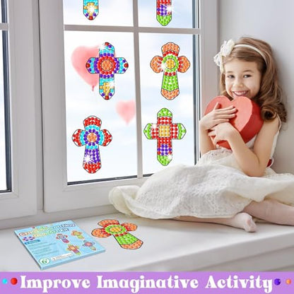 2026 VBS Sunday School Cross Craft Kids Kits Vbs Christian Religious Jesus Church Nativity Summer Ornaments Crafts for Classroom Home Activities Class Game Supplies