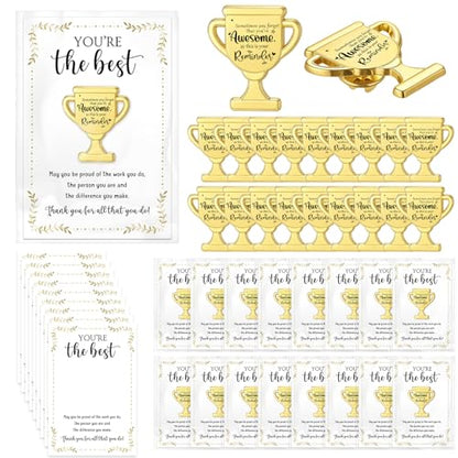 60 Sets Employee Appreciation Gifts Bulk, Trophy Pins,Awesome - style: Awesome