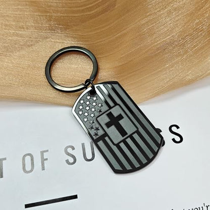 AXEN Christian Gifts for Men, Religious Keychain with Bible Verse Scripture for Dad, Son, Brother, Boyfriend - color: Holy Communion