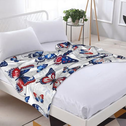 jerkboo American Butterfly Throw Blanket Gift 40"x50" - color: American Butterfly, size: 50"x40"