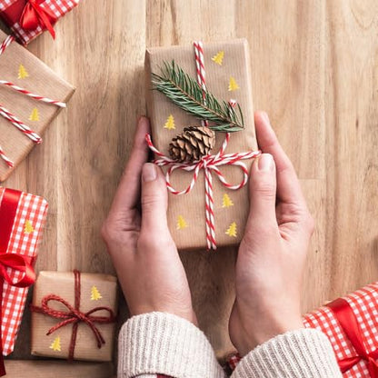 JarThenaAMCS 2400 Pcs Mini Christmas Tree Sticker Gold Foil Paper Decals Self-Adhesive Stickers for Envelopes Scrapbook Gifts DIY Supplies, 0.5 in - style: Christmas Tree