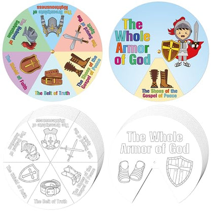 Maqiauly 32 Sets Christian Armor of God Craft Kit VBS Christian Supplies