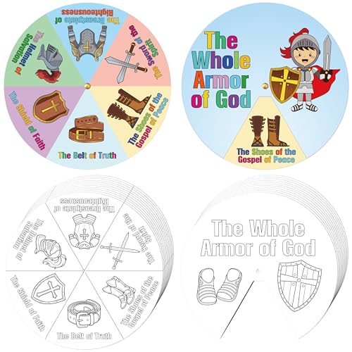 Maqiauly 32 Sets Christian Armor of God Craft Kit VBS Christian Supplies