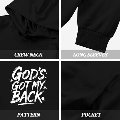 Boys Christian Inspirational Faith Graphic Pullover Hoodie - color: Black, size: 13-14 Years