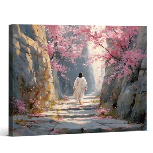 Jesus Christ Resurrected Easter Wall Art Decor He Is Risen Jesus Canvas Print Painting Religious Easter Wall Decorations for Home Farmhouse 8x10 Inch Framed - color: Christ-11