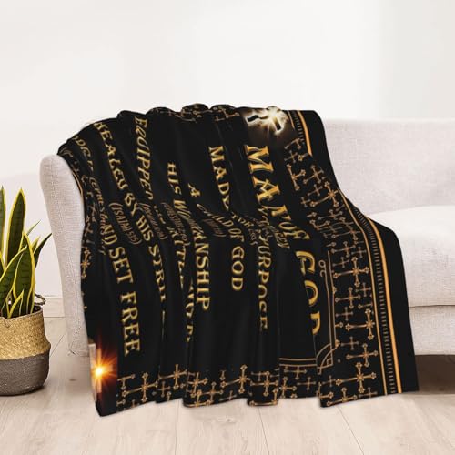 Christian Gifts Blanket 60"x50" Man of God Gift for Men - color: Christian