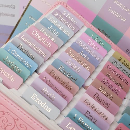 UPAFEXXI-Laminated Bible Tabs, Bible Tabs for Women and Men - color: Morandi