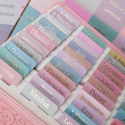 UPAFEXXI-Laminated Bible Tabs, Bible Tabs for Women and Men - color: Morandi