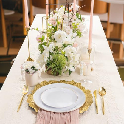 LIYH 8Pcs Gold Charger Plates, 13 Inch Plastic Round Chargers For Parties - color: Irregular Gold, size: 8Pcs