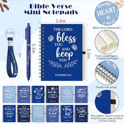 Skylety 12 Set Christian Gifts Bulk Scripture Cup Set, Blue Gradient - color: Blue Gradient