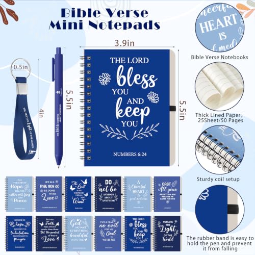 Skylety 12 Set Christian Gifts Bulk Scripture Cup Set, Blue Gradient - color: Blue Gradient