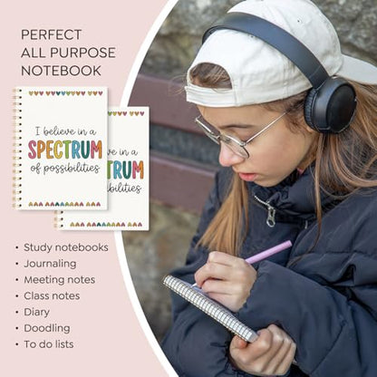 VONTP Special Autism Awareness School Spiral Notebook Journal, 5.5x8.3 Inch - color: 009-teacher