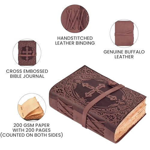 LEATHER VILLAGE Christian Journal Cross Embossed, Fuchsia 7x5. - color: Fuchsia, size: 7 inches X 5 inches
