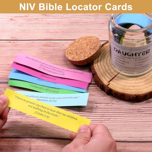 108 Bible Verse Cards to Remind Your Daughter She Is Never Alone - style: Bible Verses Jar for Daughter