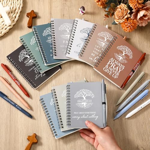 Kosiz 80 Pcs Christian Gifts Bulk Prayer Journals with Pens,Boho Color - color: Boho Color