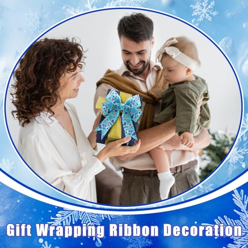 12 Rolls 60 Yard Hanukkah Wired Ribbon for Wreath Craft Bow - style: Hanukkah