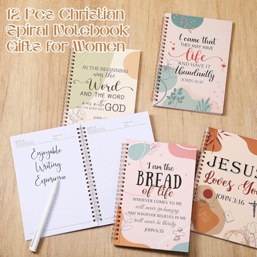 Supervitae 12 Pack Christian Journals Notebooks Gifts for Women,Boho - style: Bohemian