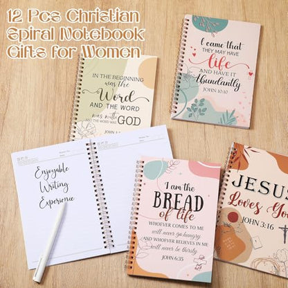 Supervitae 12 Pack Christian Journals Notebooks Gifts for Women,Boho - style: Bohemian