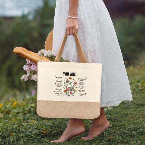 Tote Bag, Gifts for Women Friends Girlfriend Coworker Wife Mom Reusable Tote Bags Birthday Thank You Gift - color: You Are