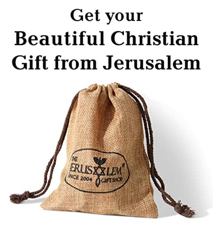 Christian Wedding Gifts – Olive Wood Communion Set Made in Bethlehem – 2 small Cups (3") & Bread Tray for Marriage Unity Ceremony – Authentic Holy Land Gift for Bride & Groom with Certificate - color: 2 Cup Set [Small]