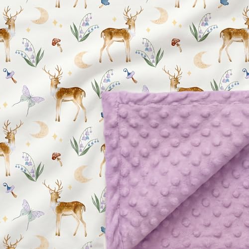 Fleece Baby Blankets for Girls & Boys, Infant Toddler Blanket - color: Purple Deer