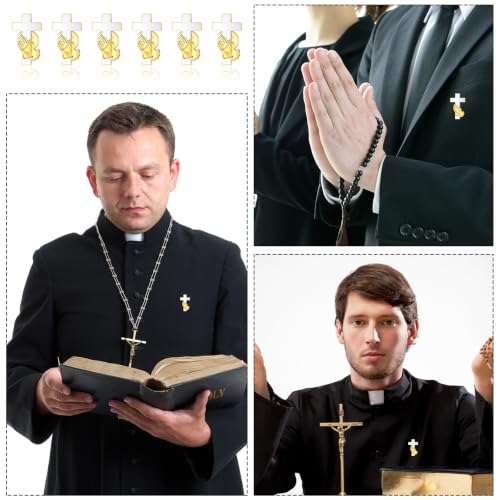 Weddingcrowye 8/50/100/200 Pcs Small Cross Praying Hand Lapel Pins