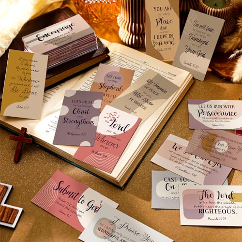 Estune 240 Pcs Bible Verse Cards bulk with Full Scripture, Delicate Style - style: Delicate Style