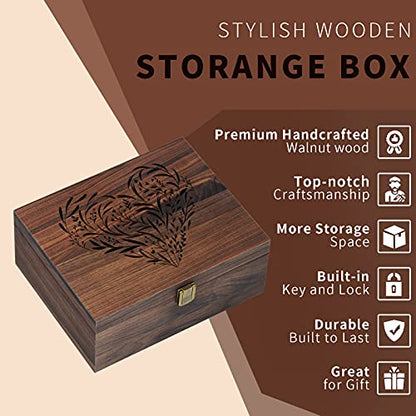 EXISTING Memory Box for Keepsakes, Floral Heart Laser Cut Wood Keepsake Box - color: Black brown