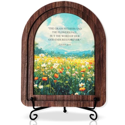 Isaiah 40:8 Wood Plaque Signs，Christian Desk Decor - color: Isaiah 40:8