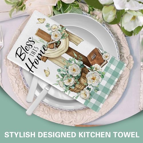 with God All Things are Possible Christian Kitchen Dish Towels - color: With God All Things Are Possible