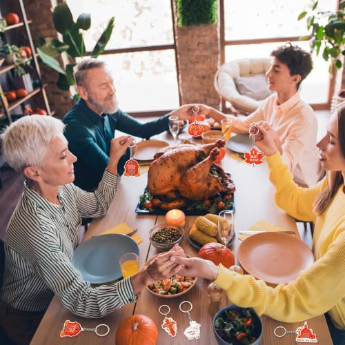 Kigeli 48 Pcs Thanksgiving Christian Keychains Fall Religious Party Favors - style: Thanksgiving