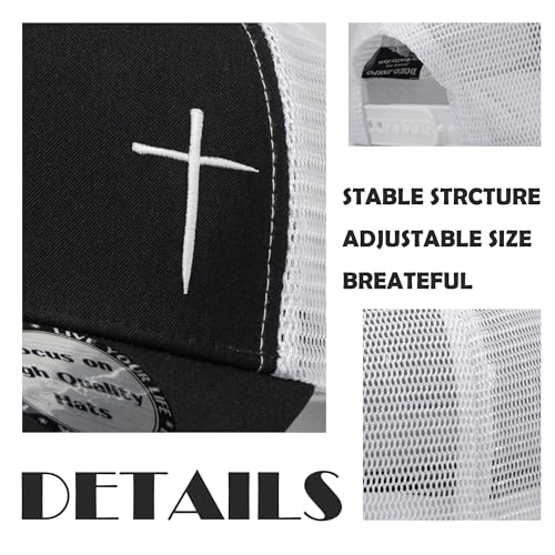 Christian Hats for Men Women,Jesus Cross Hat Christian Religious Gifts for Birthday/Christmas - color: 34.black-03