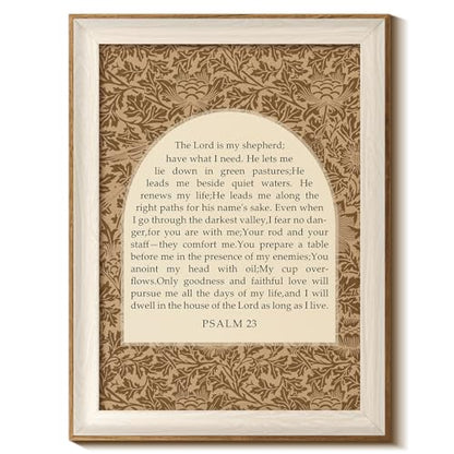InSimSea Framed Christian Wall Art 12x16 Psalm 23 Bible Verse Prints Art - color: PSALM 23, size: 12"L x 16"W